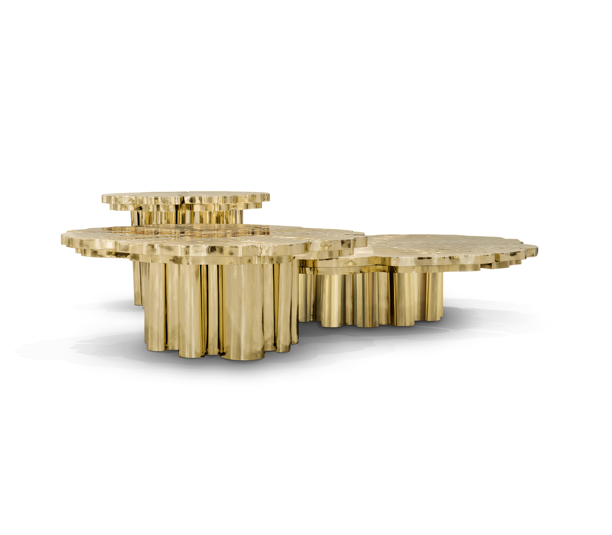 Gold 3-Piece Coffee Table Set