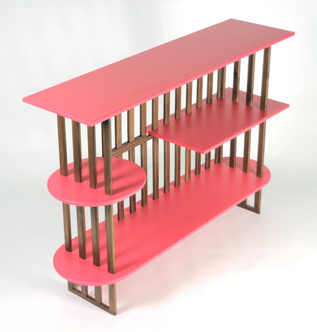 Pink Three-Level Storage Unit