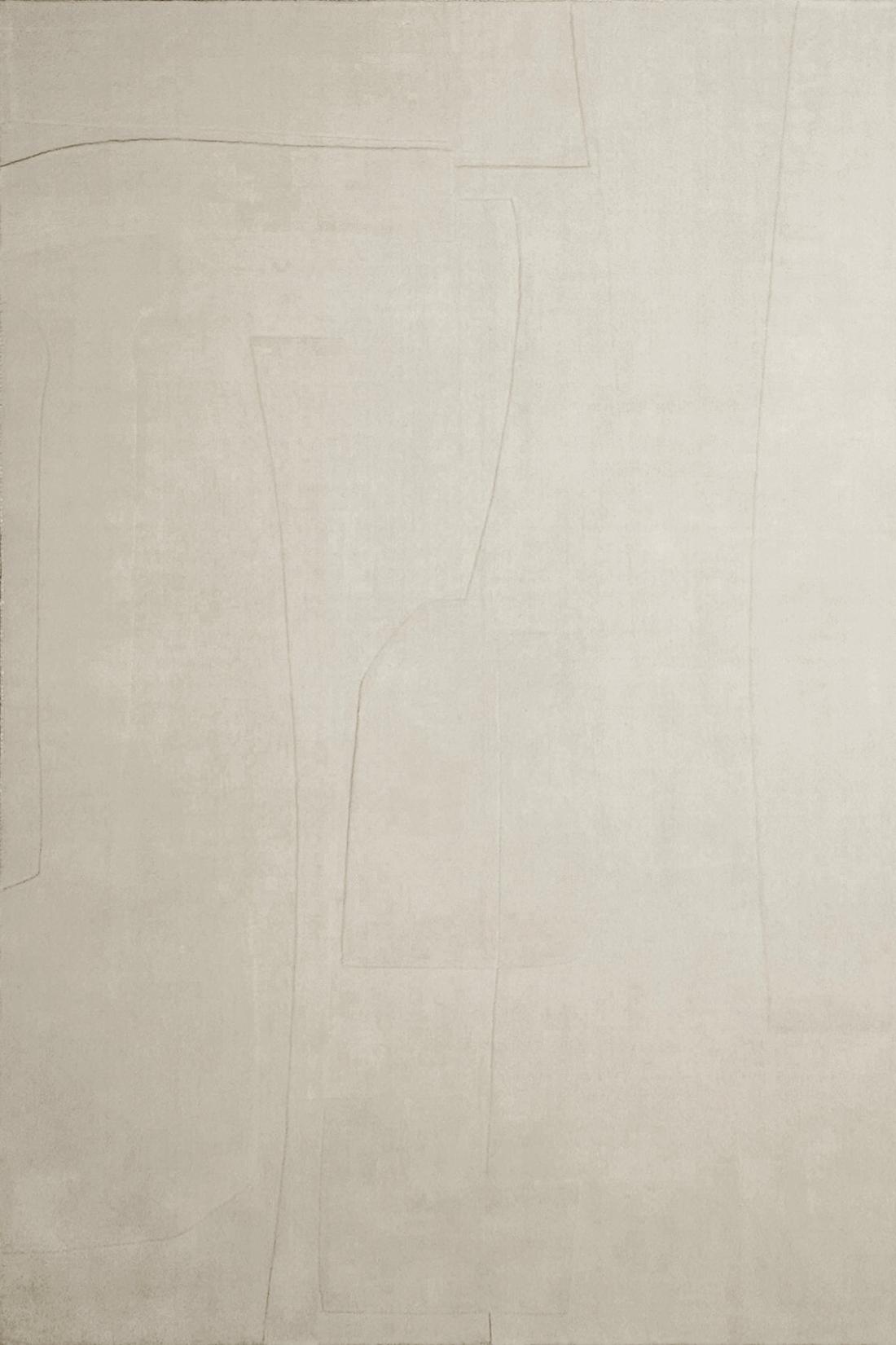 Bref Ecru Fine Wool Rug
