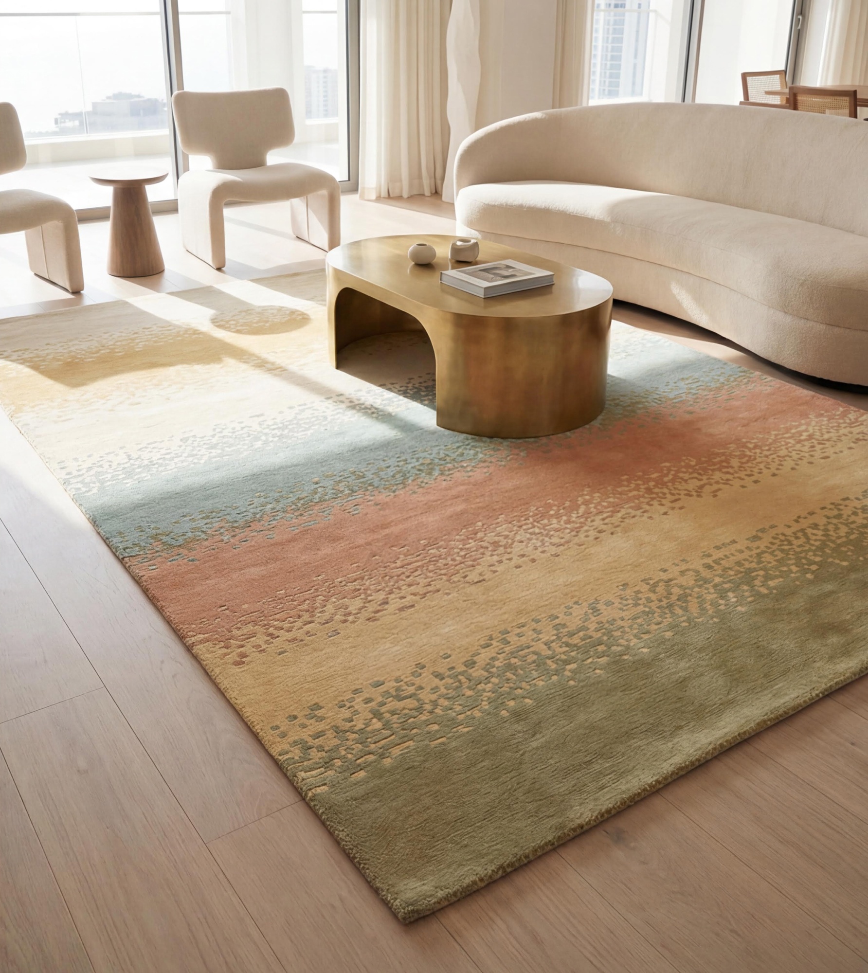 Desert Bands Multi Artisan Rug