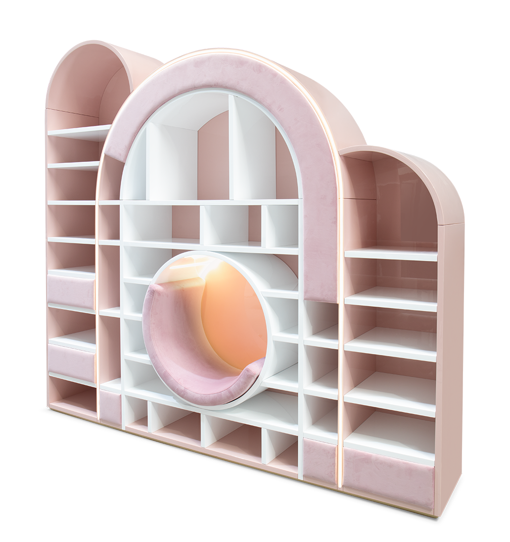 Bubble Gum Pink Bookcase