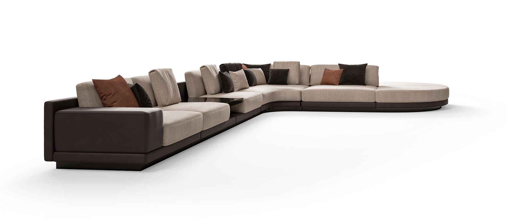 Contemporary Chic Italian Leather Sofa