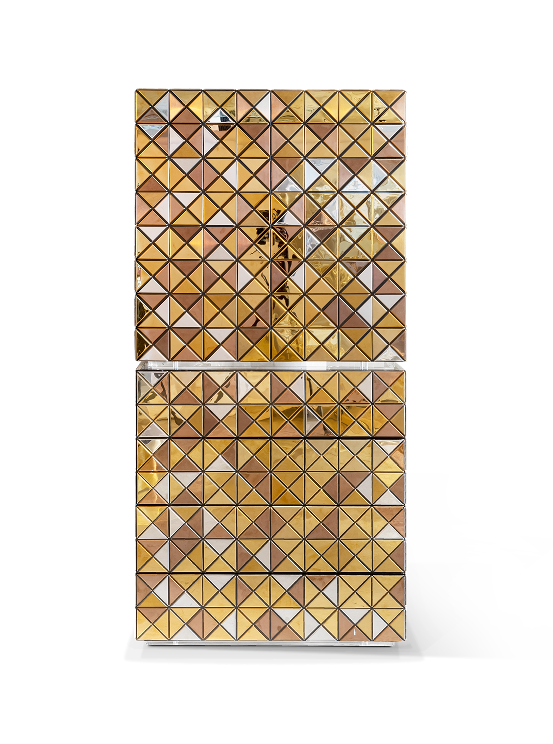 Mosaic II Gold Designer Cabinet