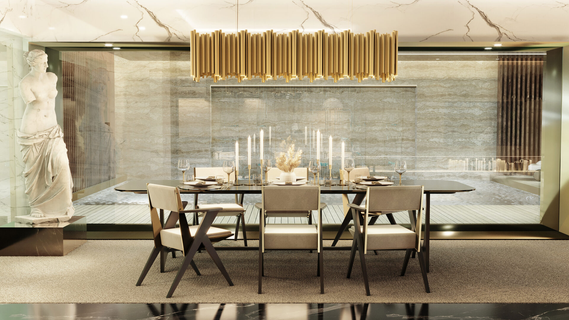 Brubeck Harmony Rectangular Suspension Lamp - 2