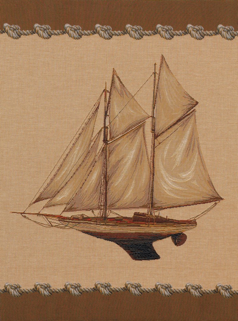 Sailing Boat Handwoven Tapestry