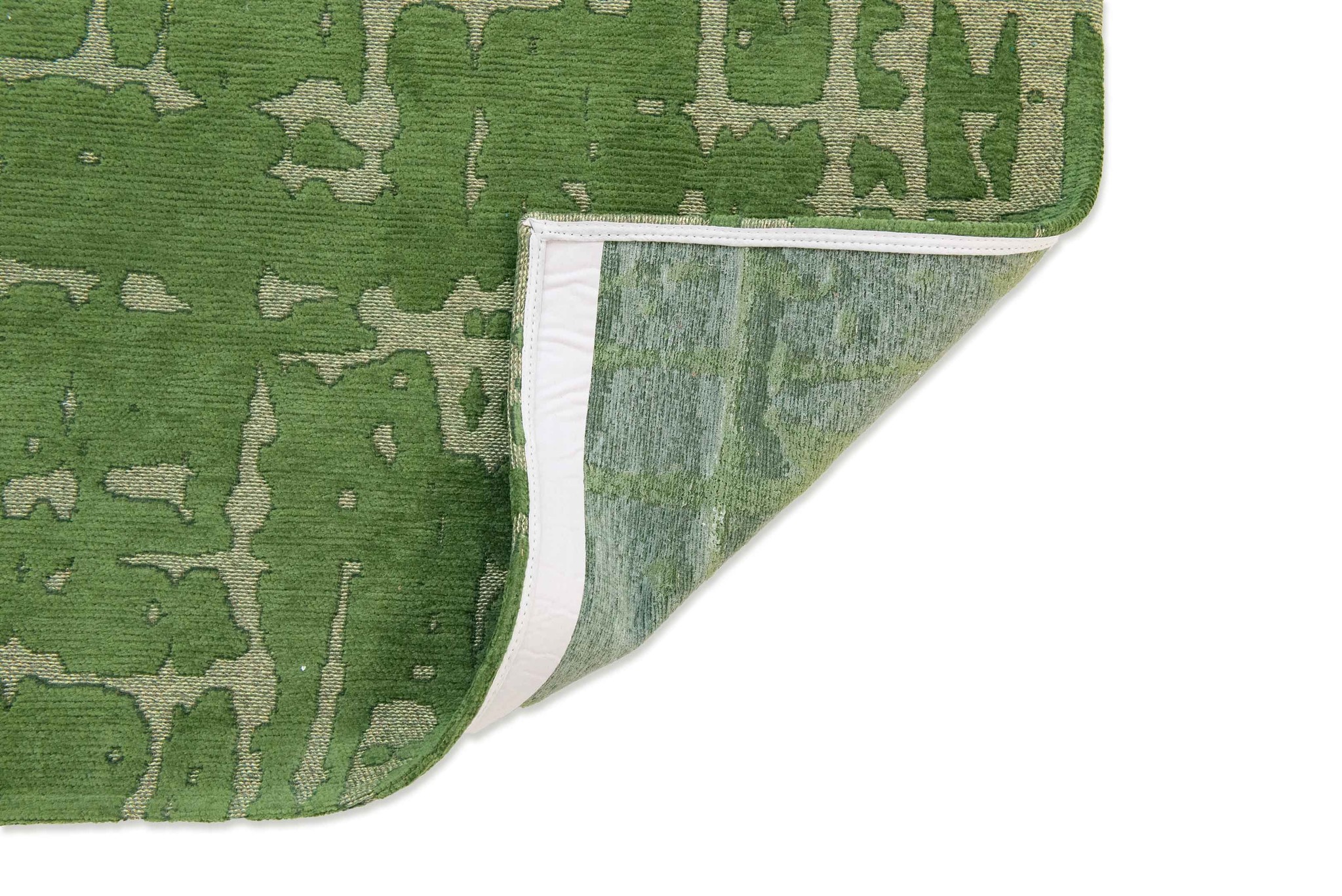 Green Belgian Flatwoven Rug ☞ Size: 280 x 390 cm