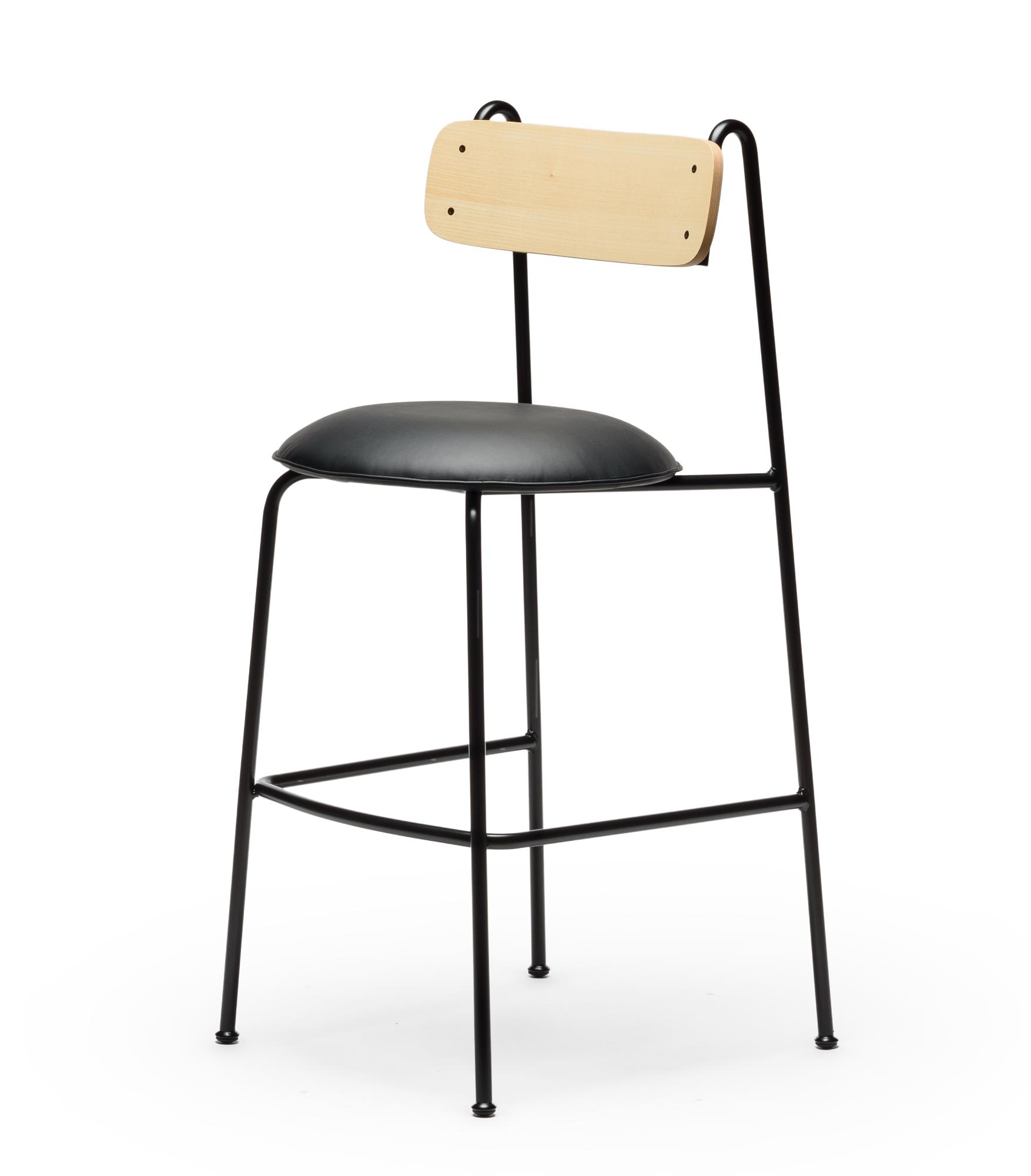 Lena Black Ash Wood Bar Chair