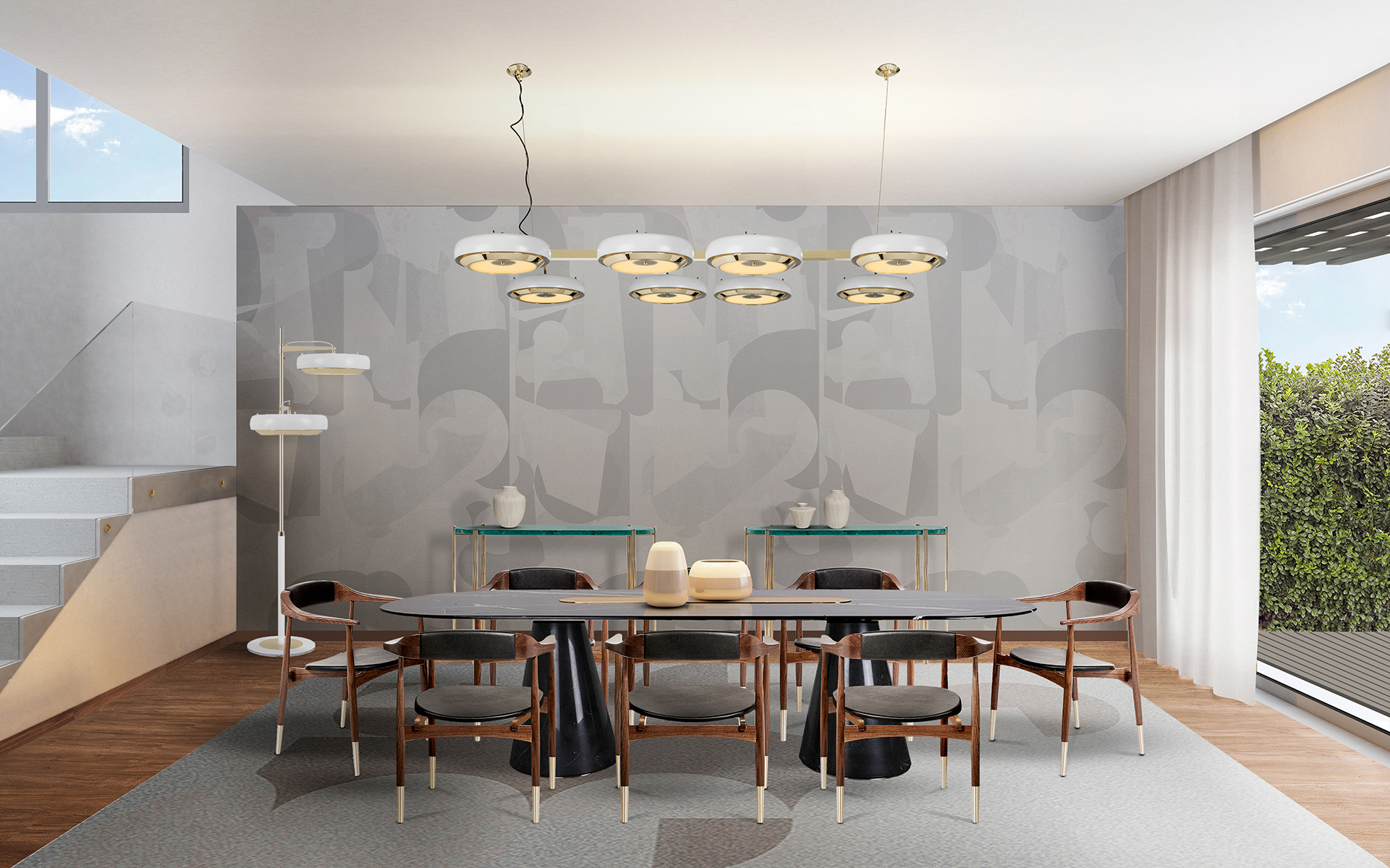 Carter Linear Rectangular Suspension Lamp - 2