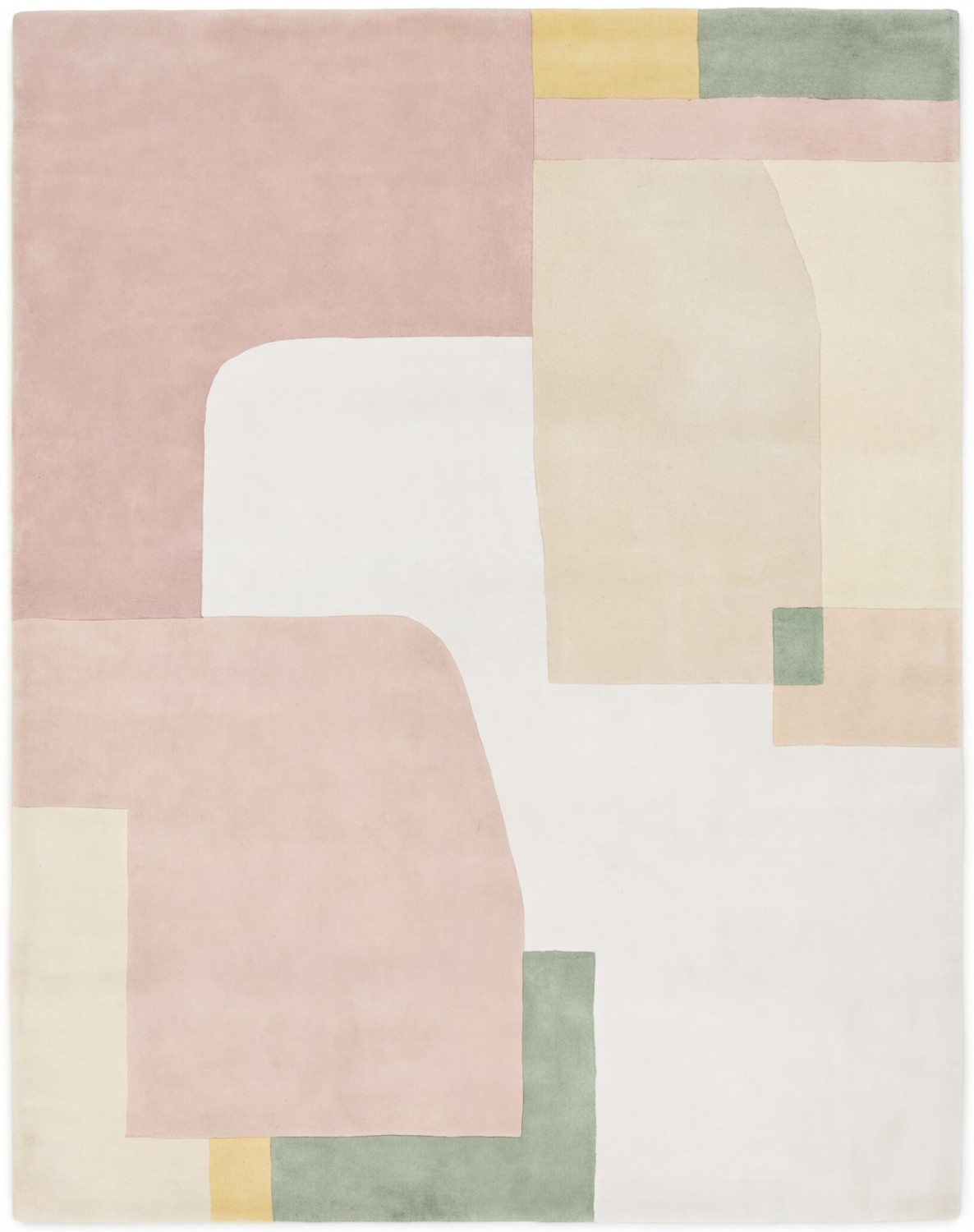 Pale Composition Handwoven Rug