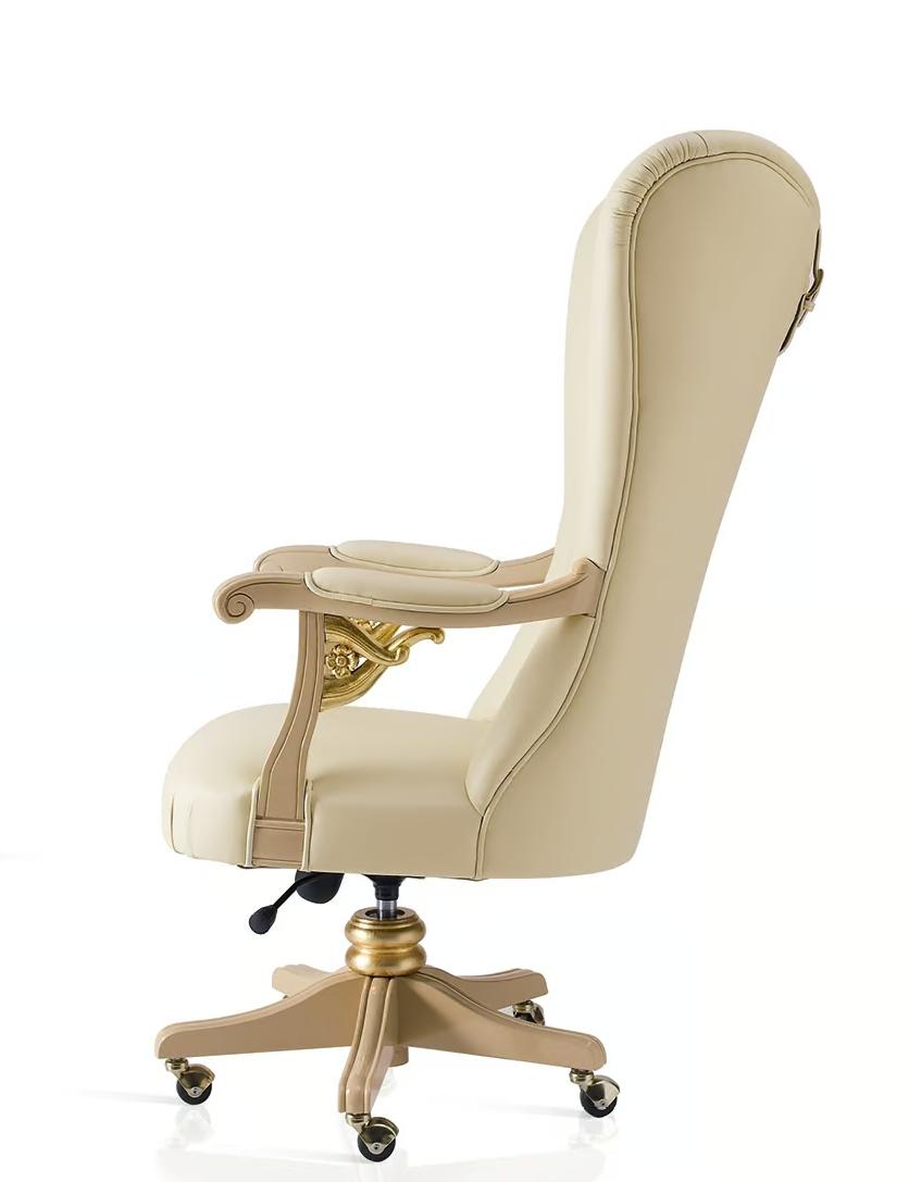 Leather Swivel Armchair