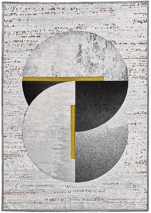 Gabriel Geometric Grey Rug | Size: 195 x 280 cm