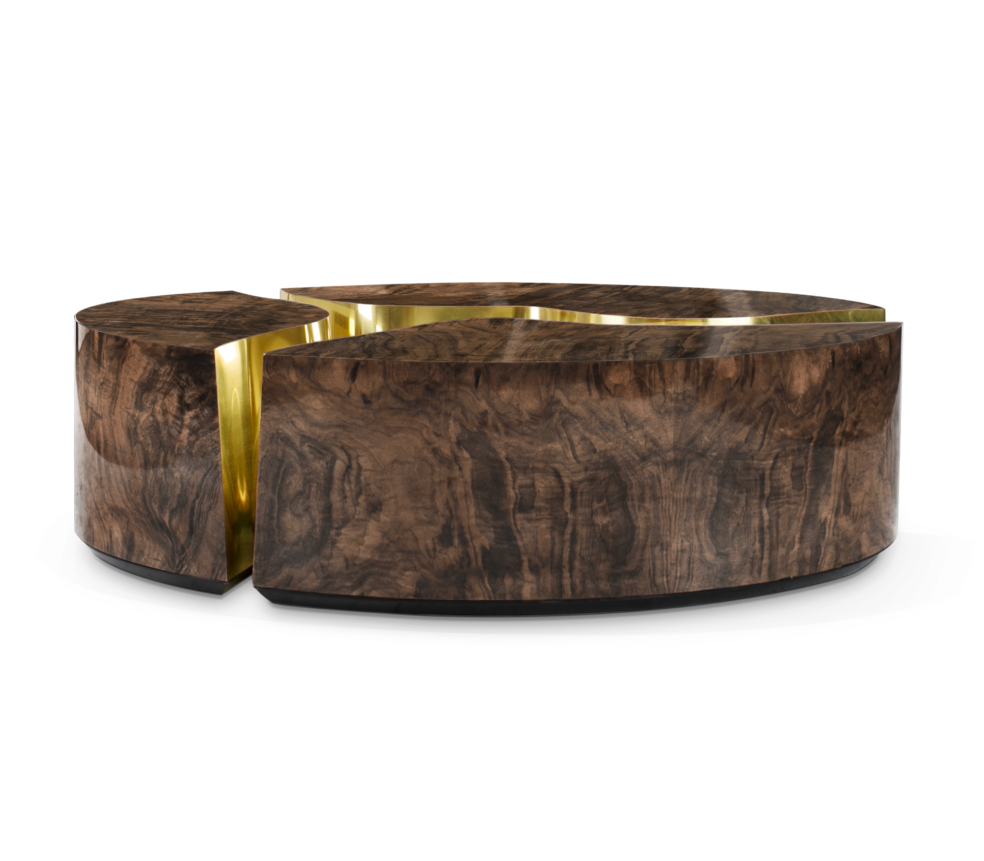Oval Walnut Designer Coffee Table