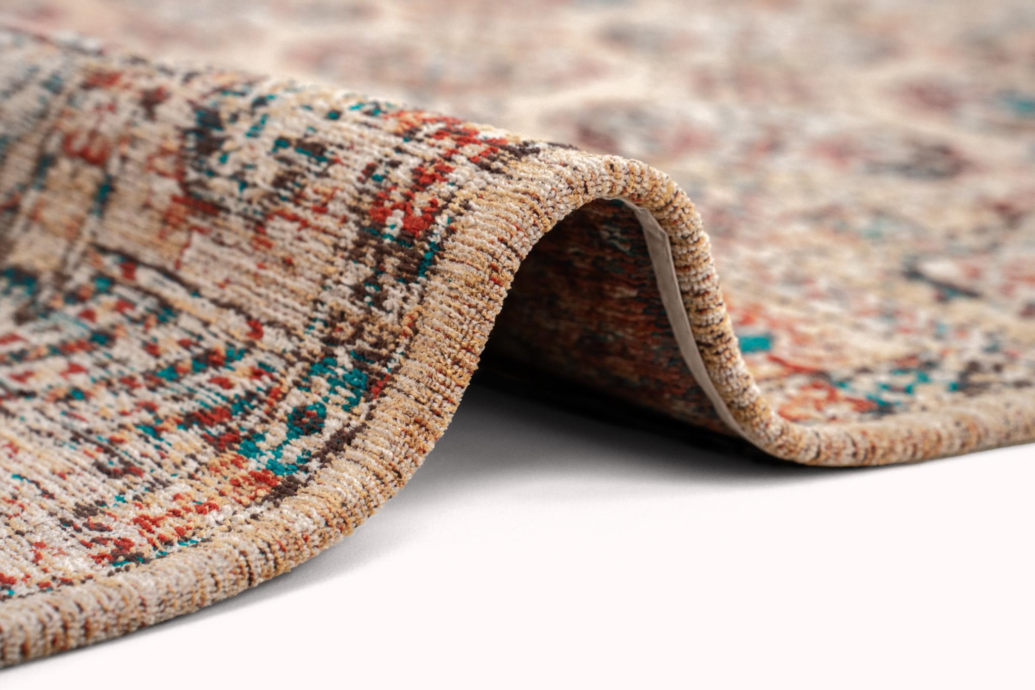 Traditional Beige & Rust Flatweave Rug | Size: 240 x 340 cm
