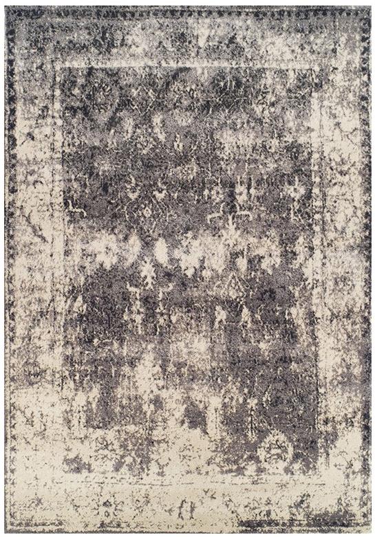 Grey Abstract Vintage Indoor Rug
