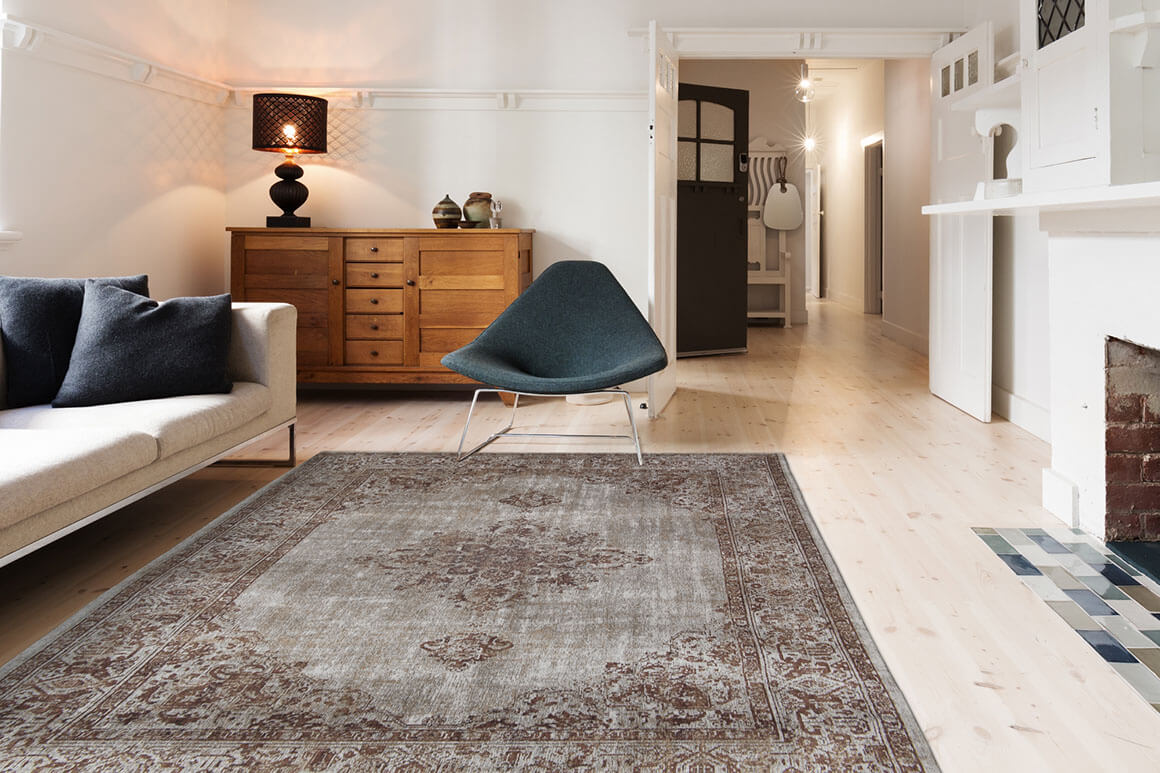 Cacao Border Rug