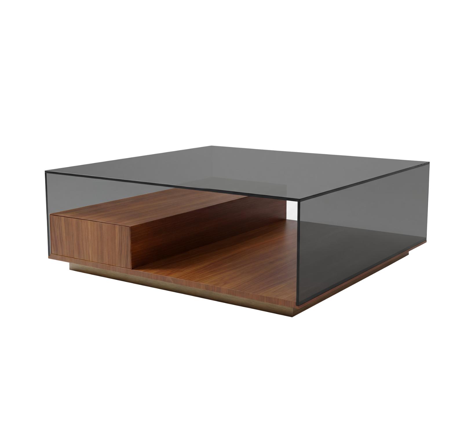 Peter Glass-Top Artisan Coffee Table