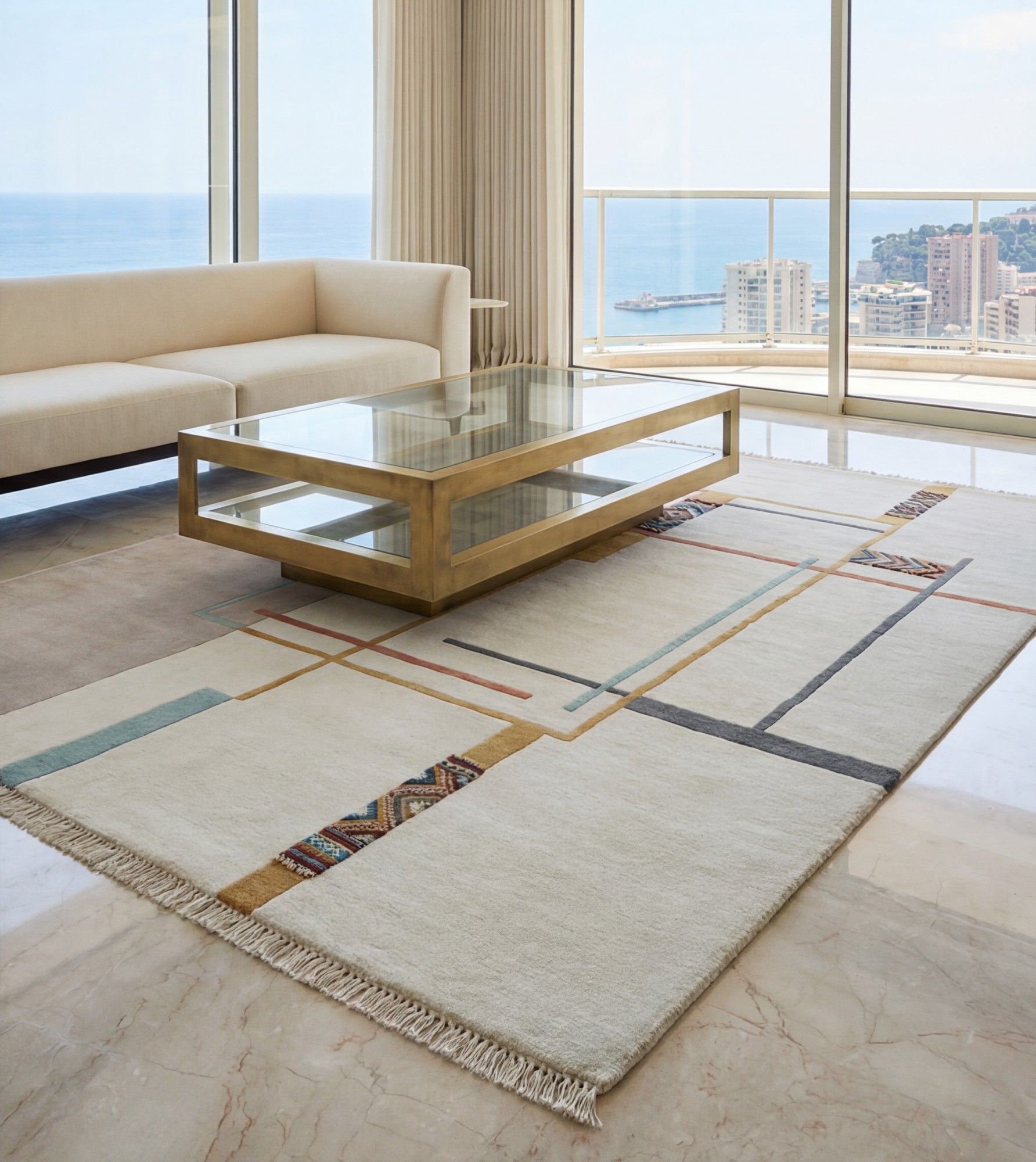 Linear Atlas Warm Artisan Rug