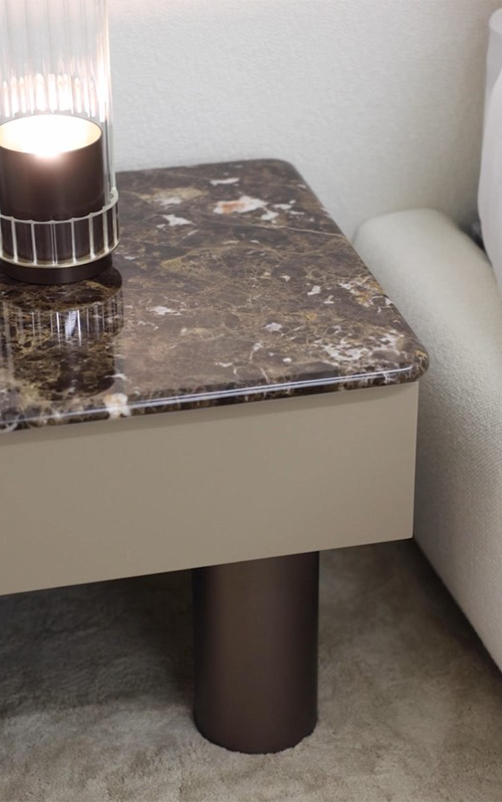 Bon Ton Marble-Top Nightstand