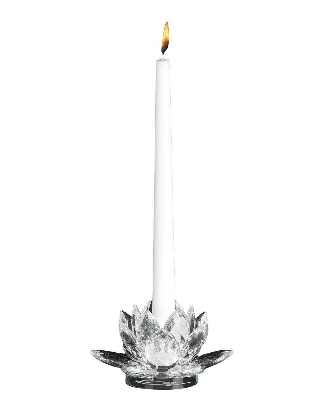 Lotus Handcut Crystal Candle Holder