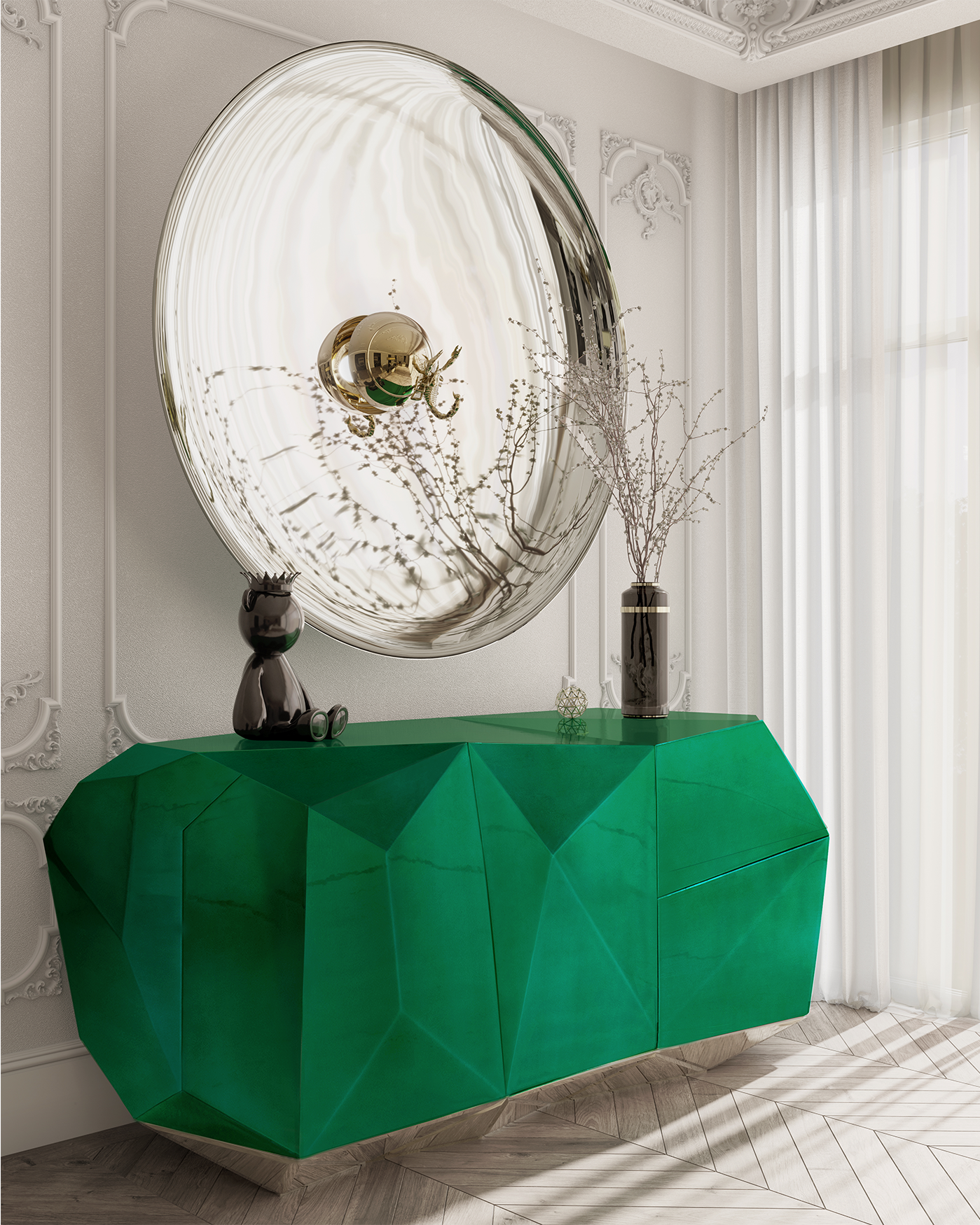 Prism Emerald Designer Sideboard