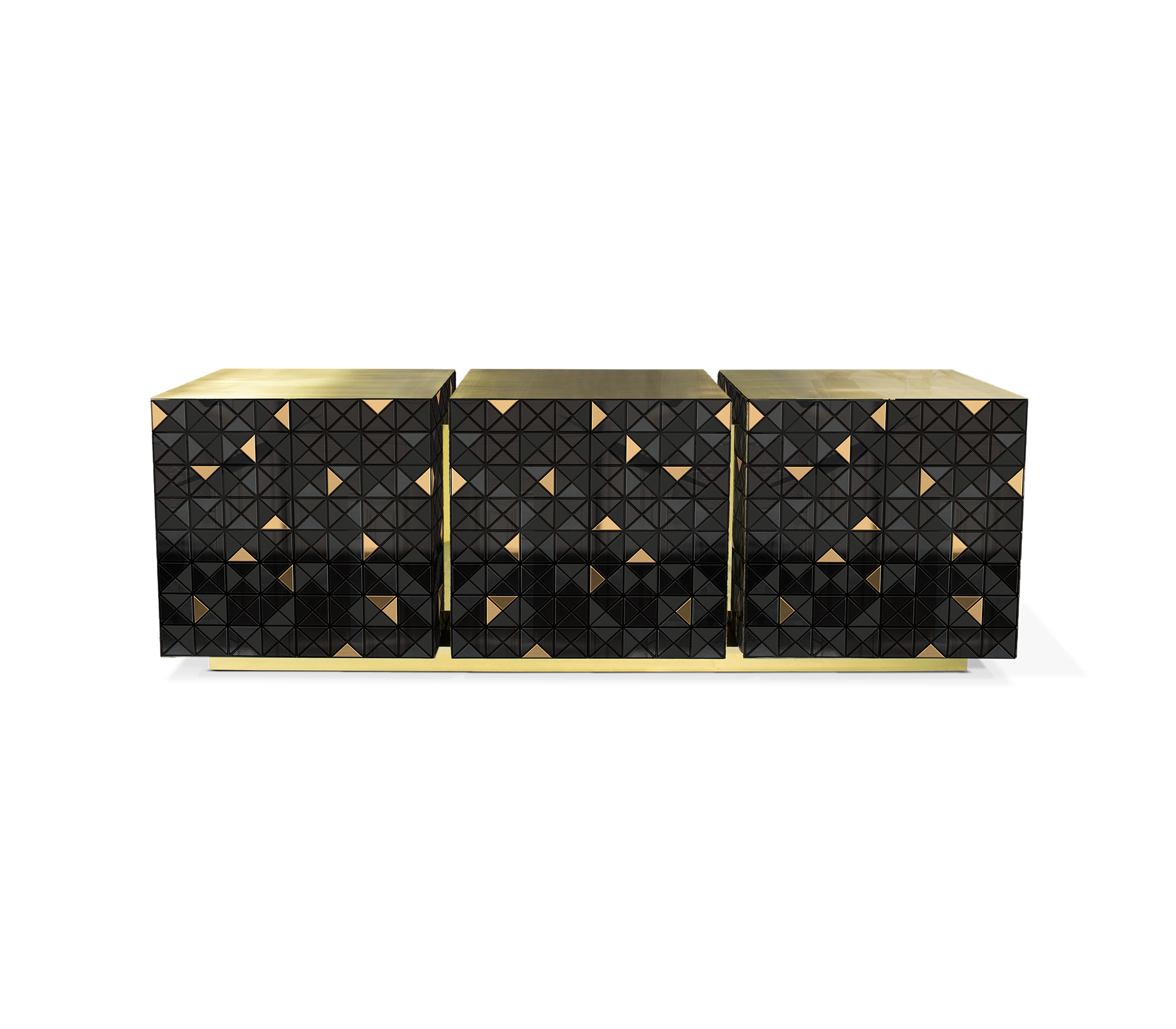 Mosaic Black & Gold Designer Sideboard