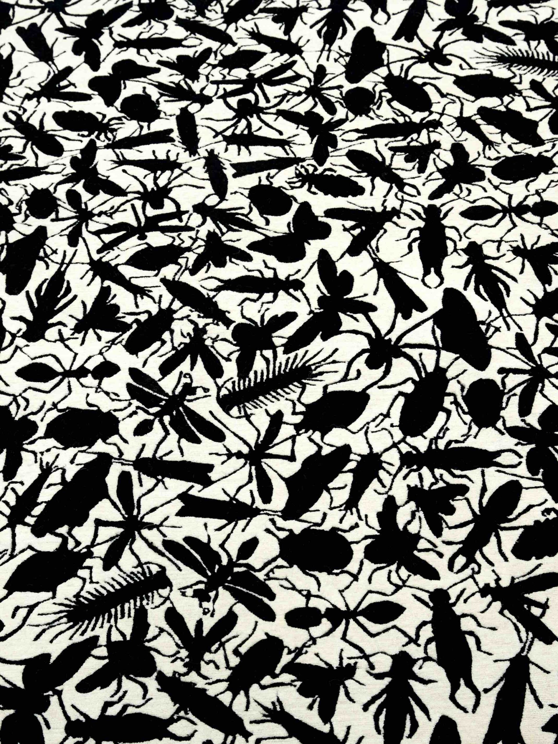 Insects Round Wool Rug