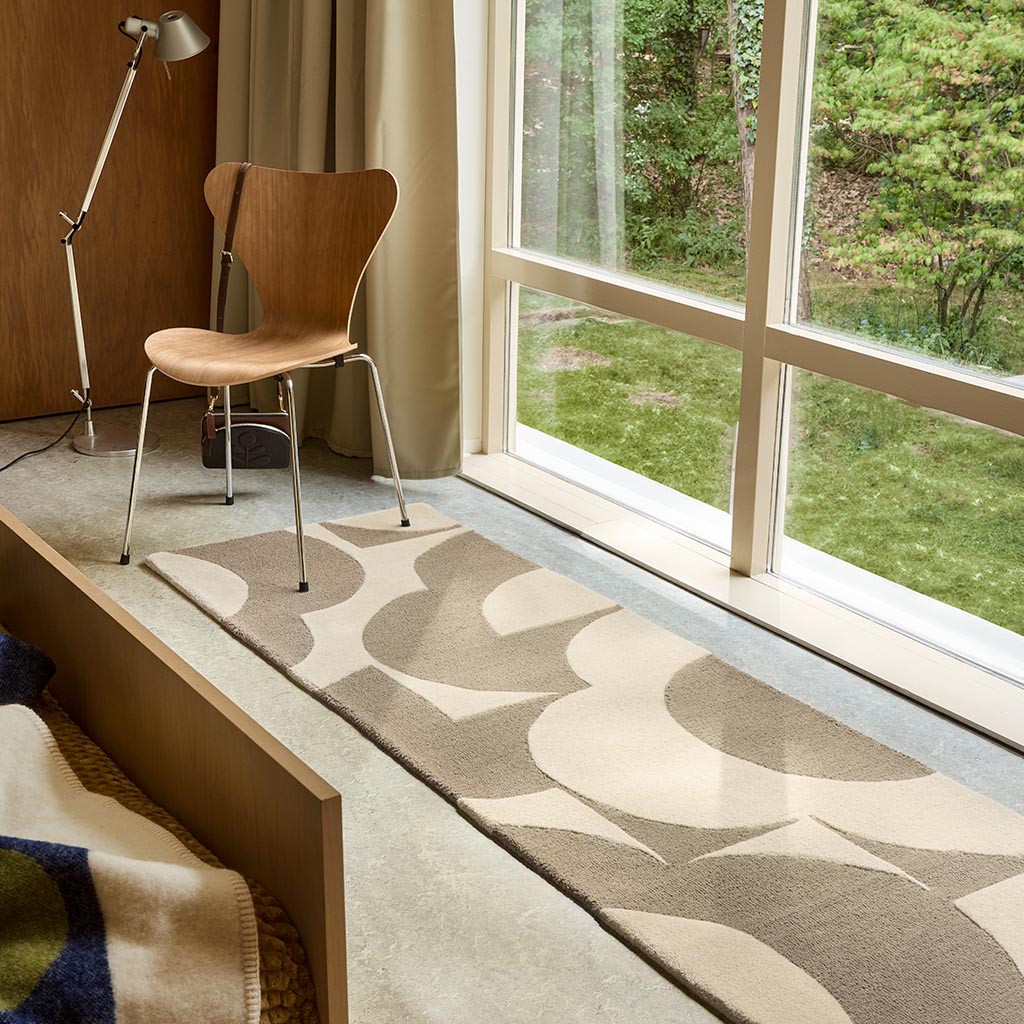 Flower Mushroom / Ecru Rug | Size: 70 × 300 cm