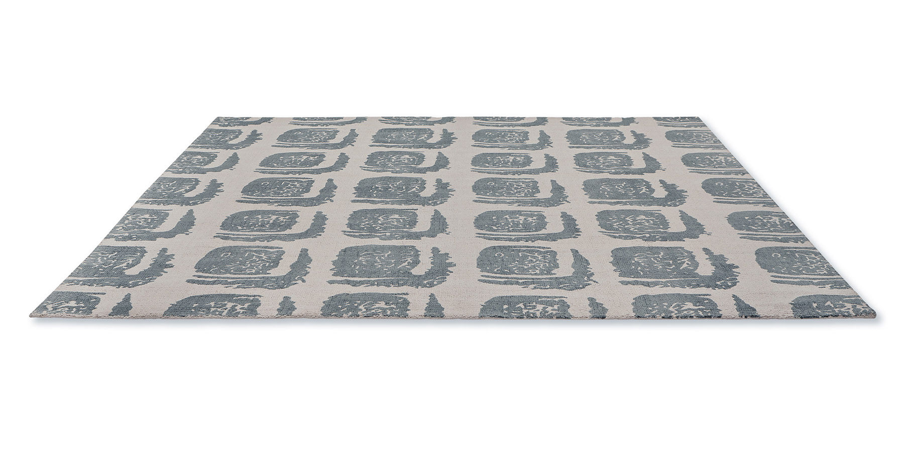 Woodblock Grey Designer Rug | Size: 250 x 350 cm