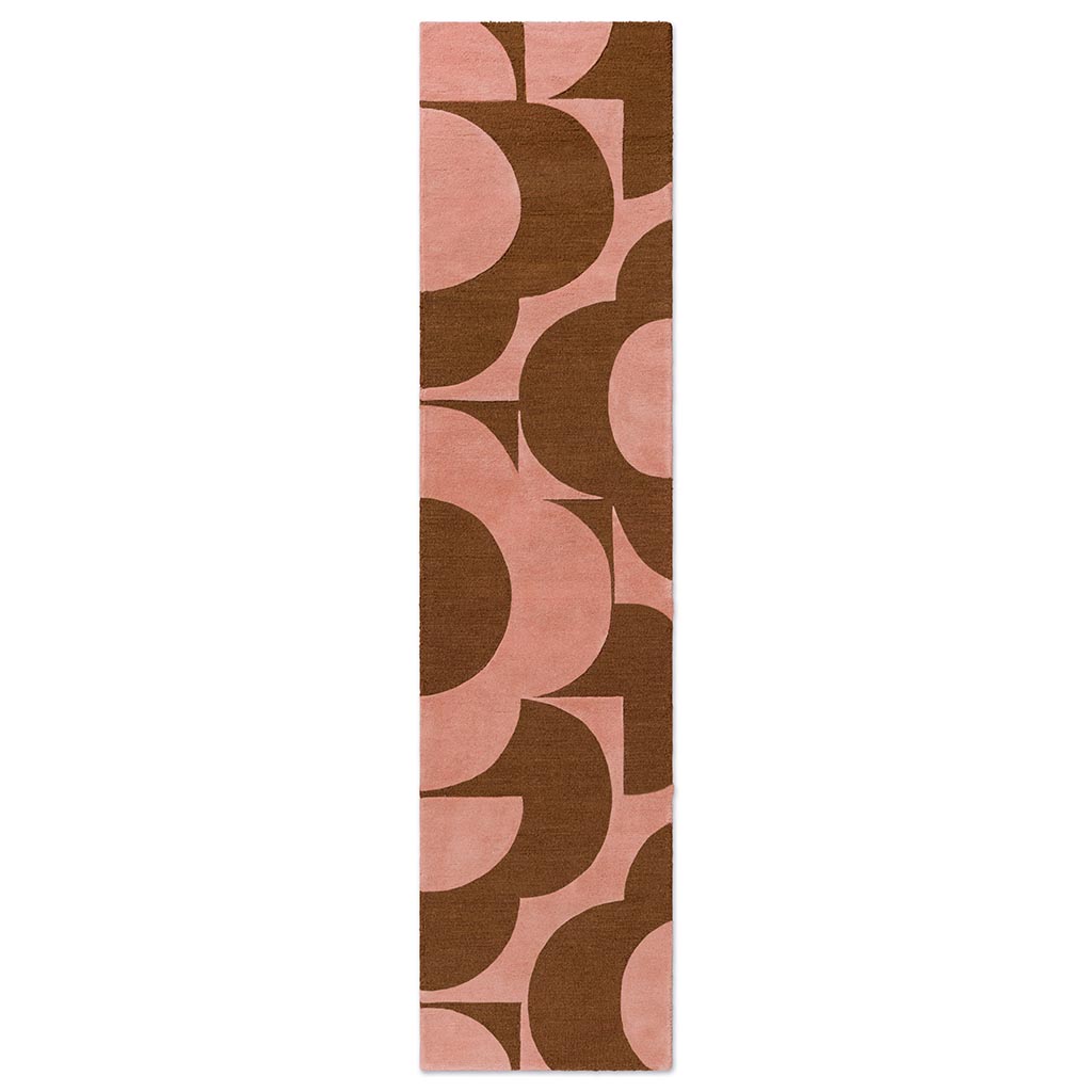 Flower Pink / Terracotta Rug | Size: 70 × 300 cm