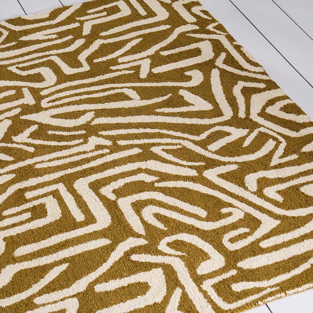 Harmony Ochre/Gold Outdoor Rug | Size: 200 x 280 cm