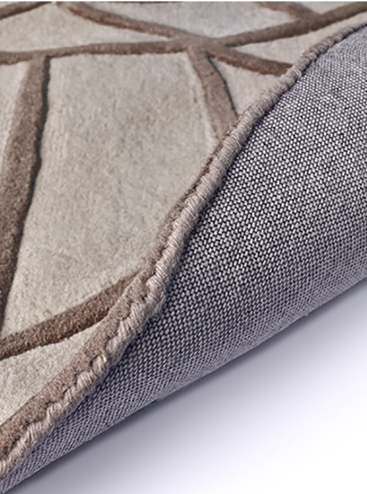 White Roudn Handwoven Rug Ø130 cm