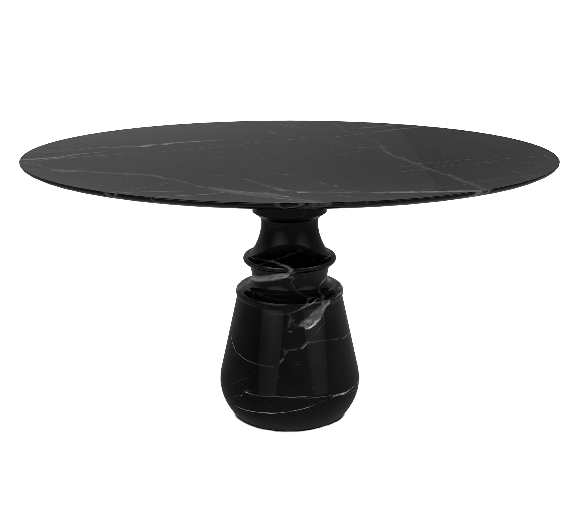Round Nero Marquina Luxe Dining Table