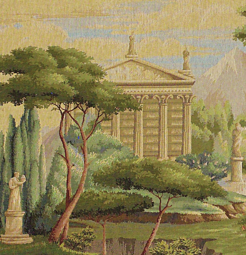 Panoramic View of a Garden French Tapestry