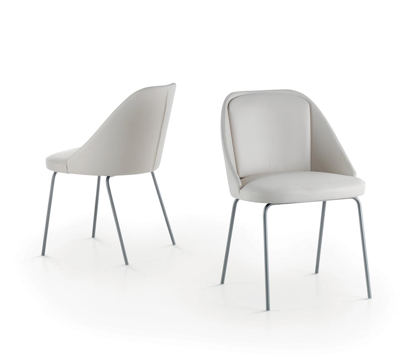 Amy White Leather Chair