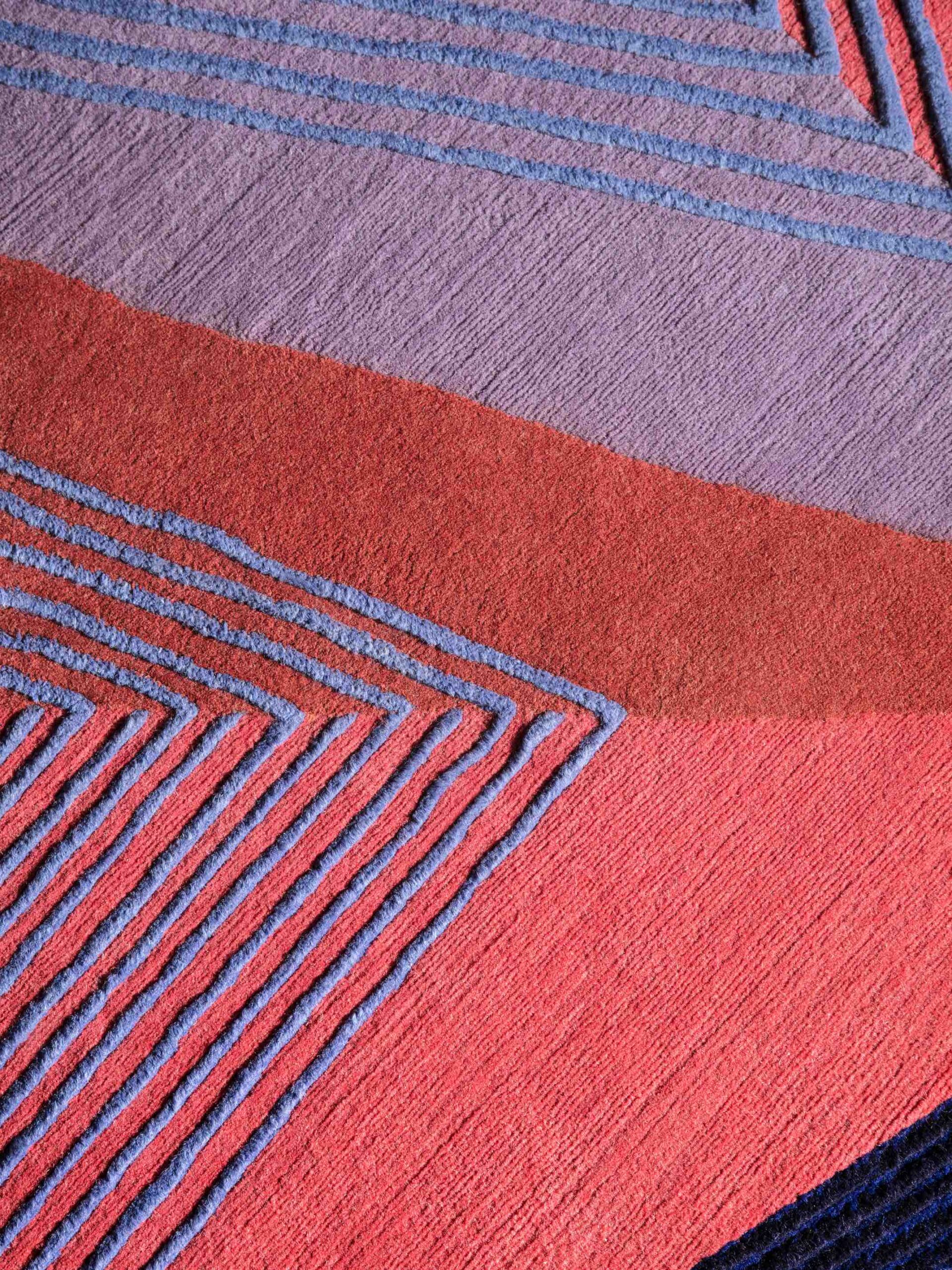Icosaedro Designer Wool / Bamboo Silk Rug