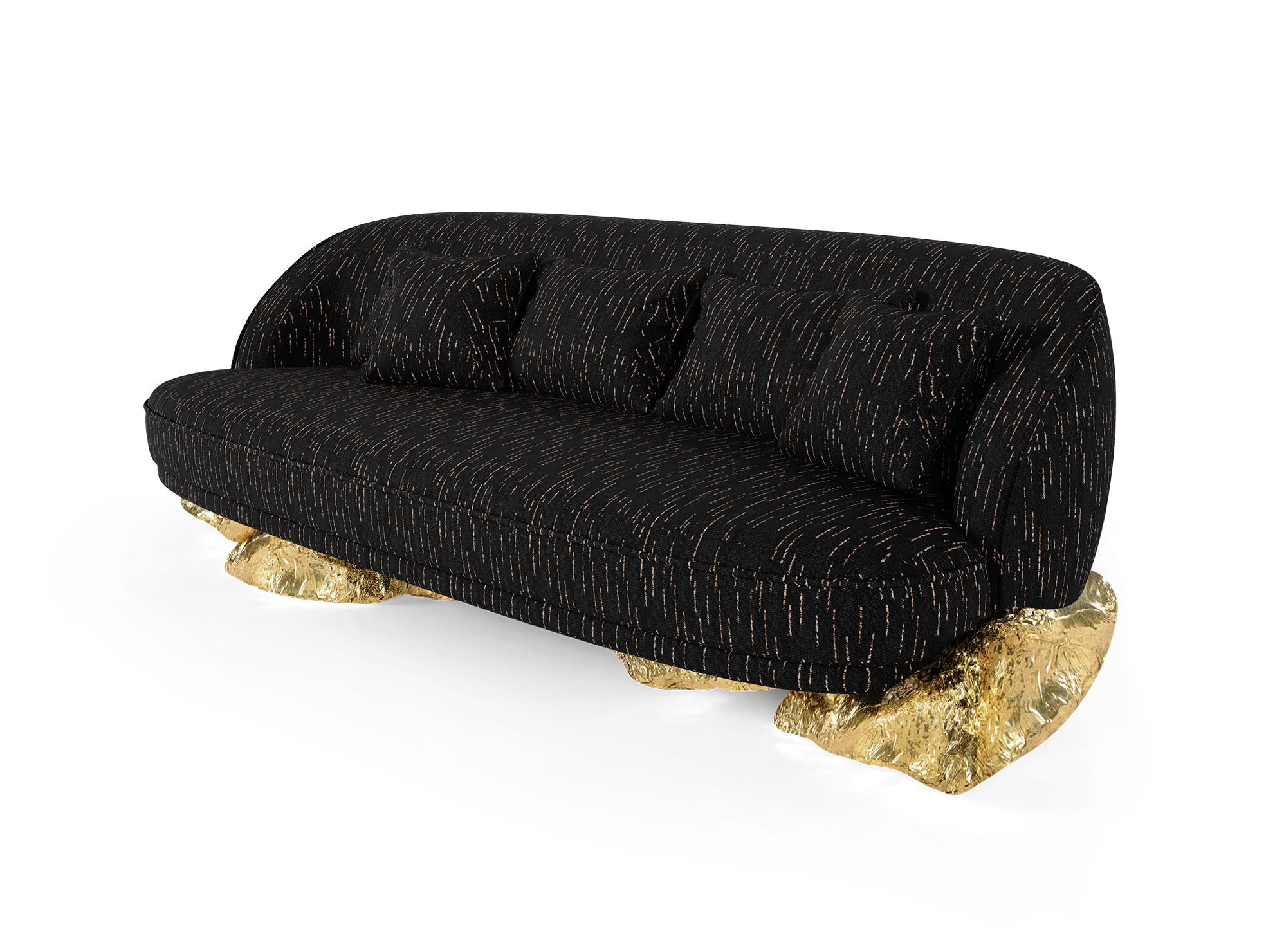 Angora Black Luxe Sofa