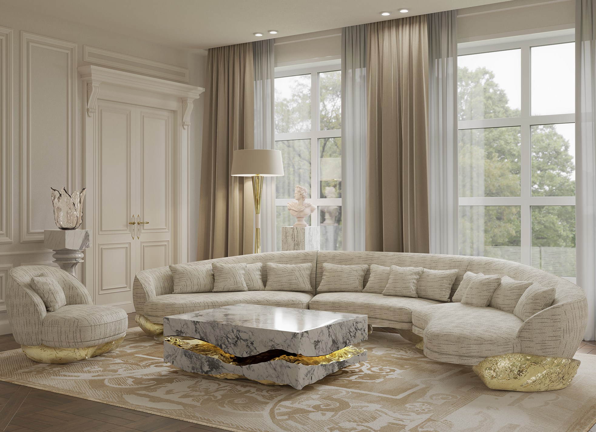 Carrara Marble Designer Table