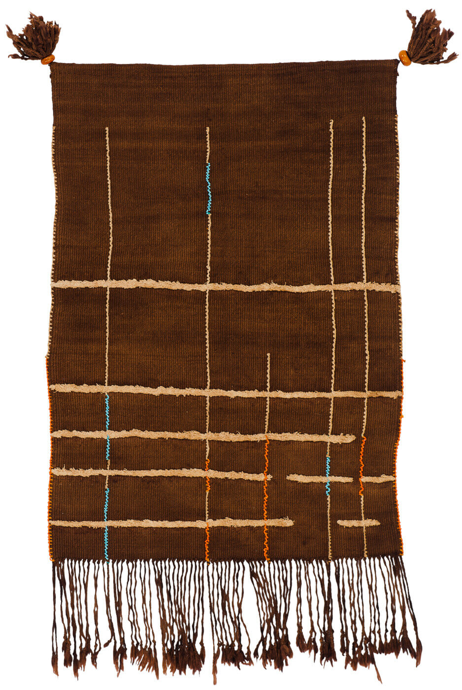 Tribal Brown / Orange Luxury Hand-woven Rug ☞ Size: 250 x 300 cm