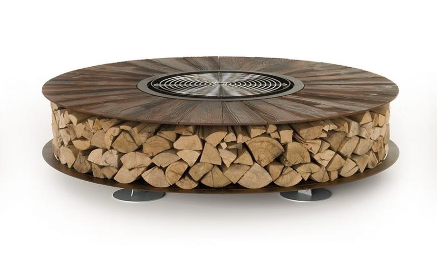 Texture Outdoor Fire Pit | Finishing: Black Aluminium | Dimensions: Ø 200 cm