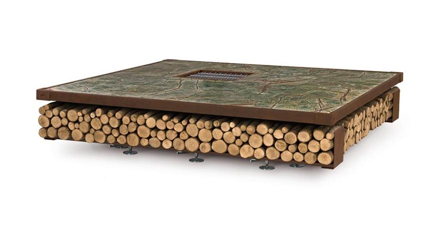 Square Green Fire Pit