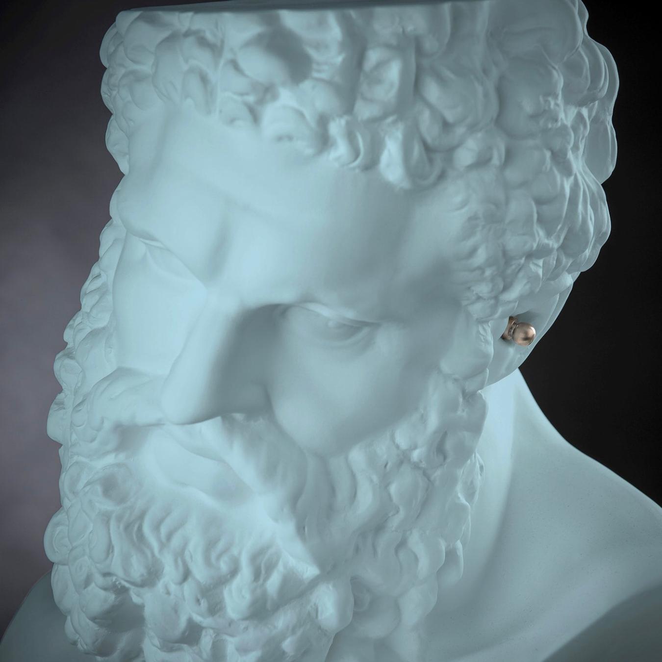 Ercole Light Blue Artisan Ceramic Bust