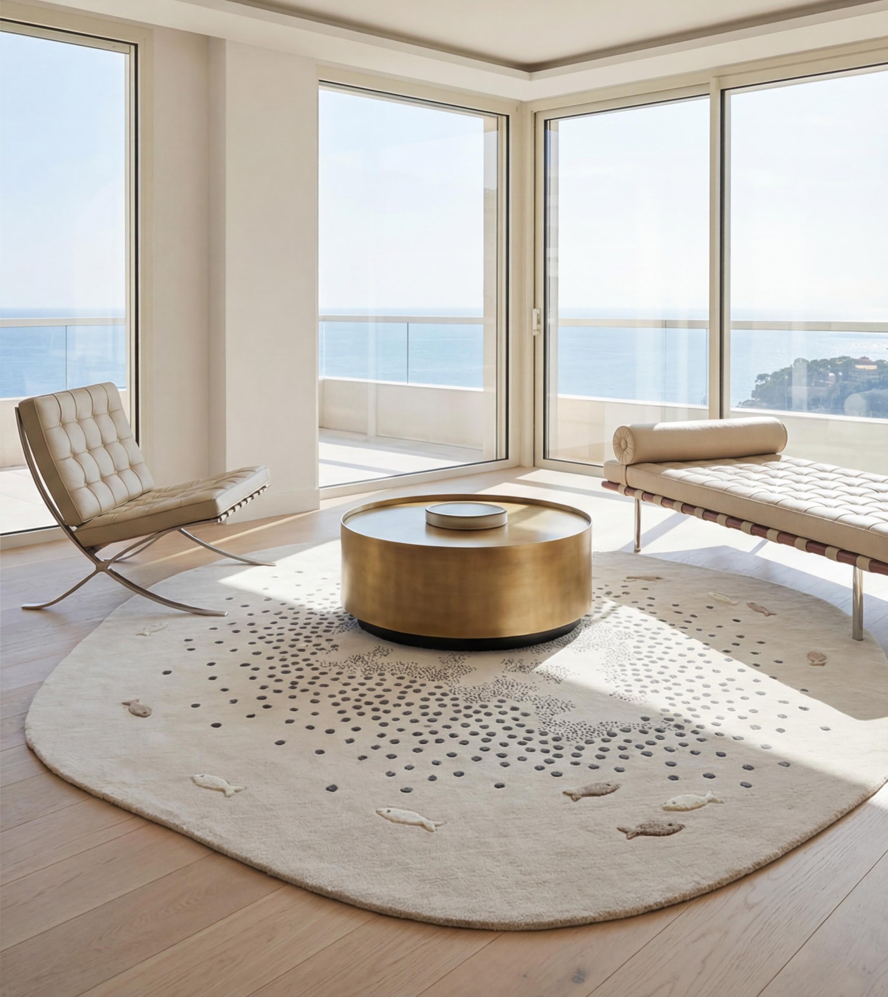 Ivory Halo Handmade Rug