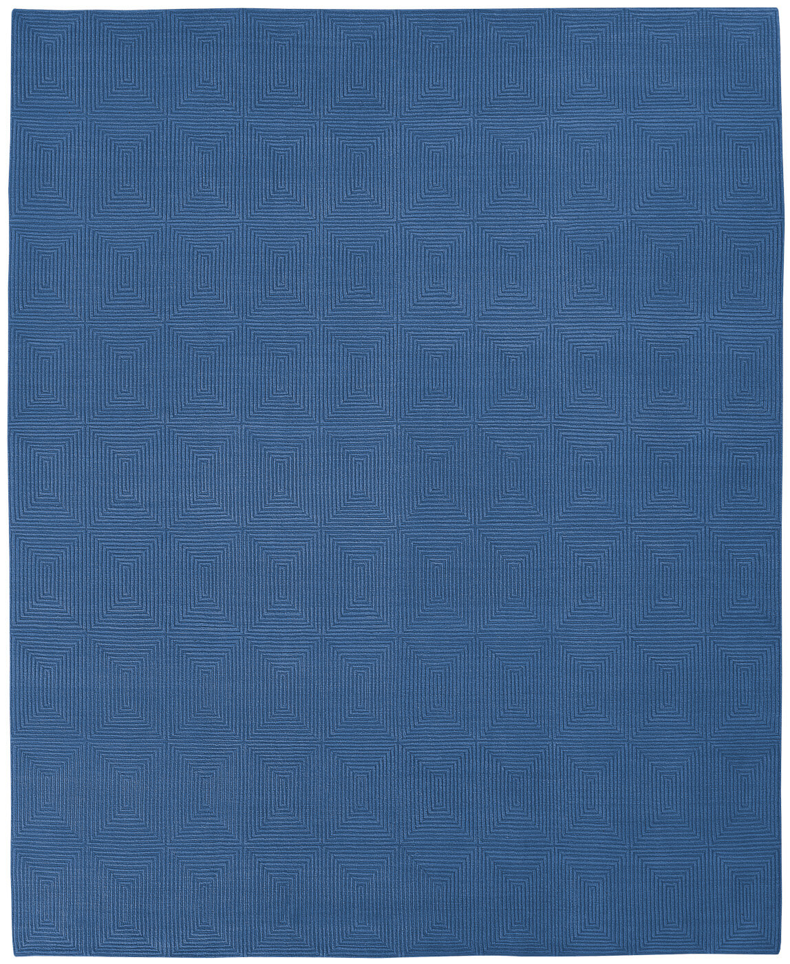 Deep Embossed Blue Luxury Rug ☞ Size: 300 x 400 cm