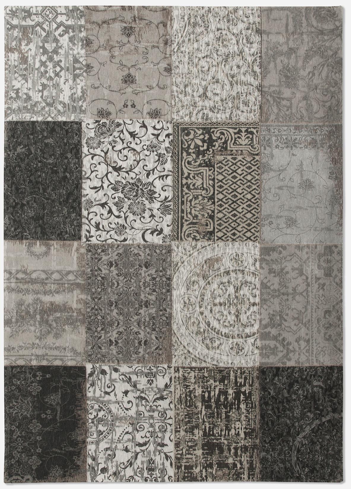 Patchwork Black & White Rug