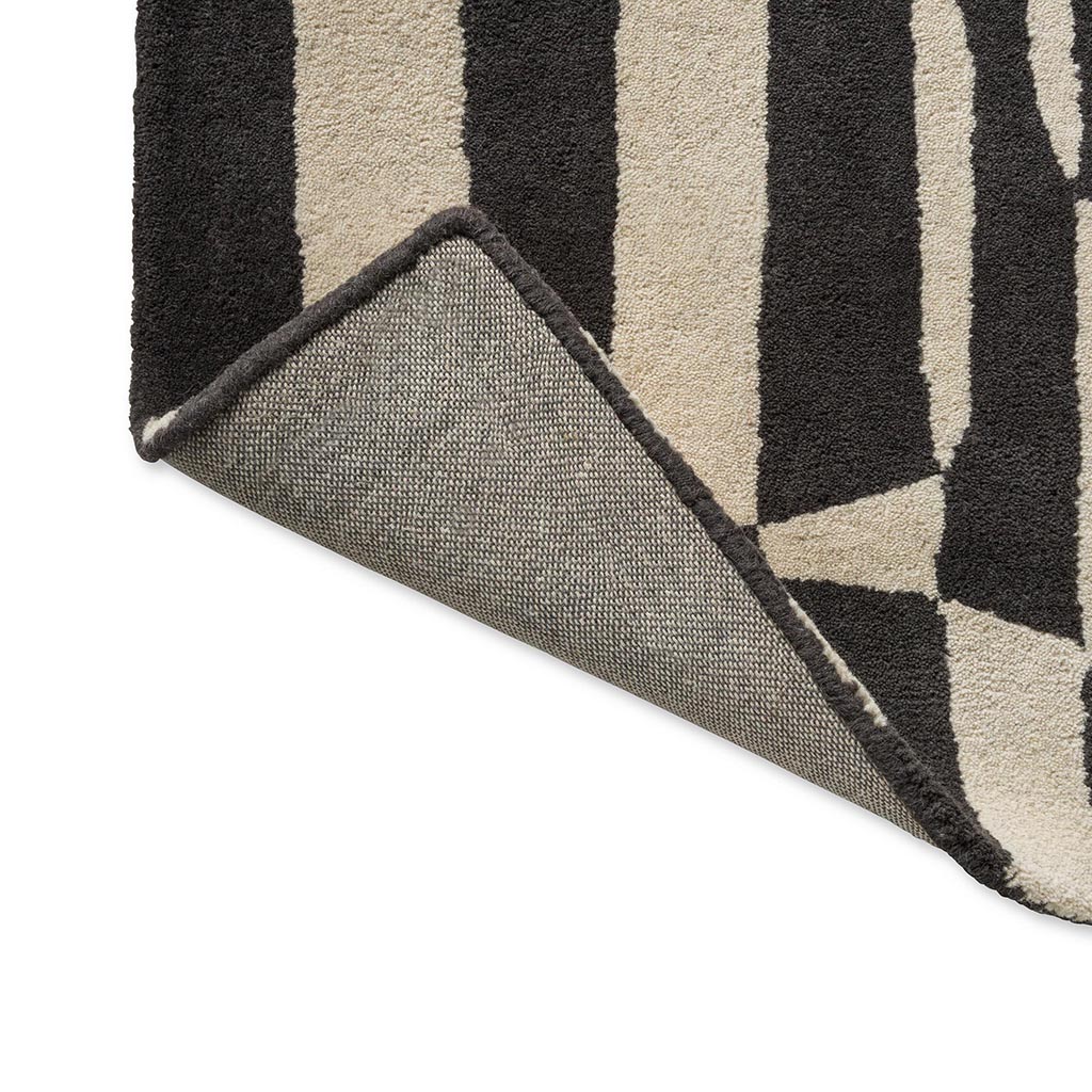 Block Stripe Charcoal Rug | Size: 160 × 230 cm