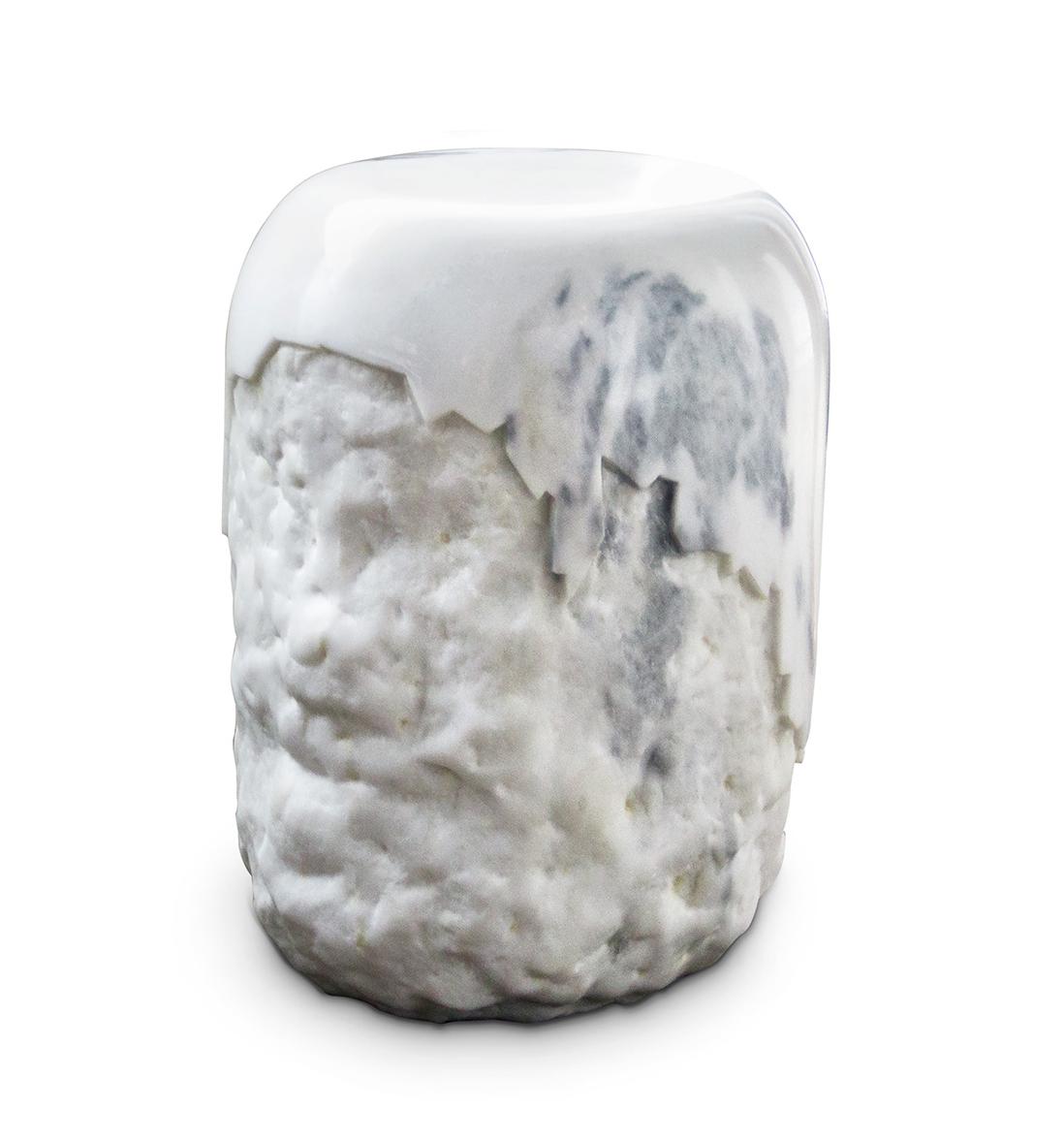 Carrara Marble Artisan Stool
