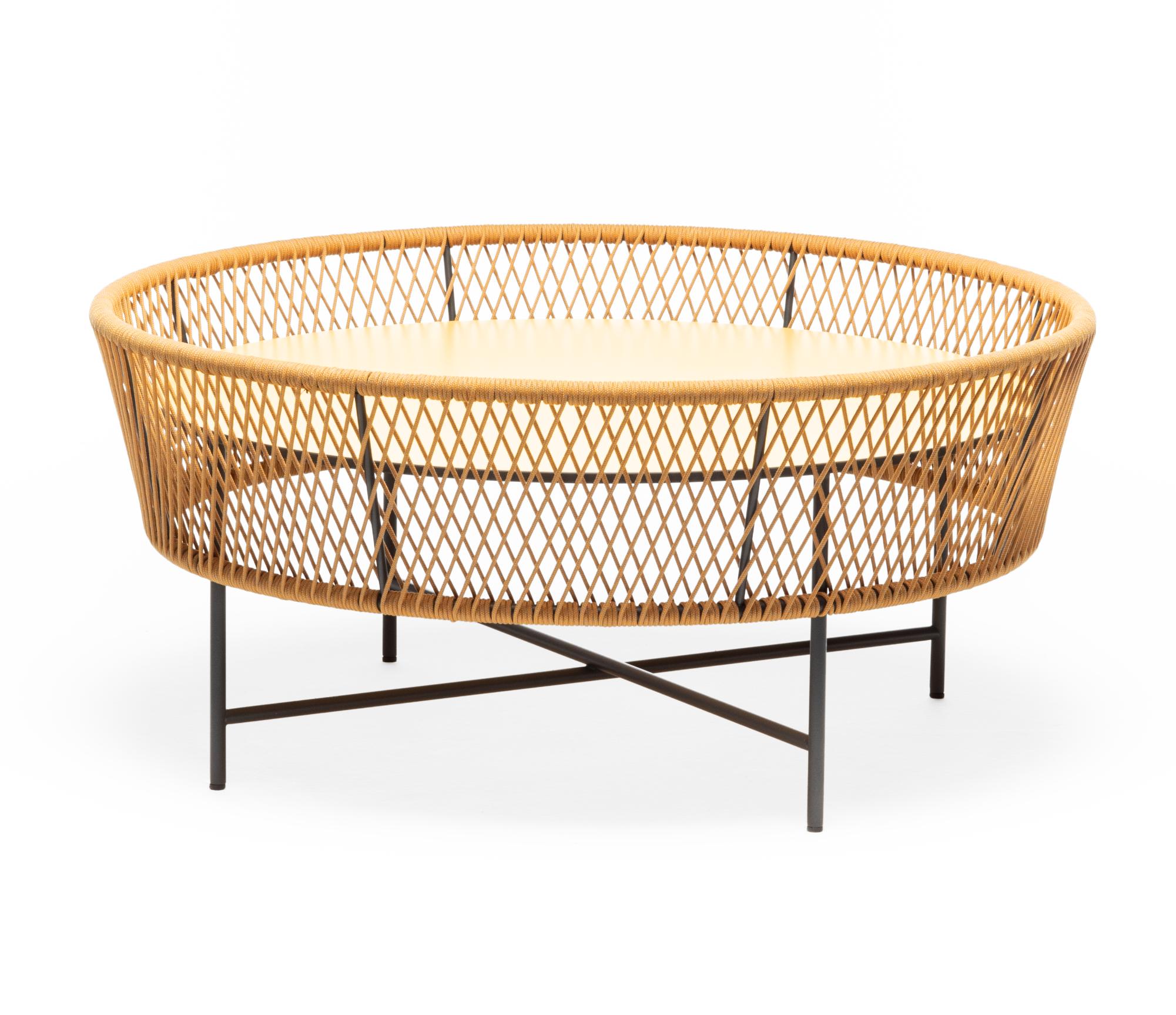 Tamburo Large Round Yellow Outdoor Coffee Table