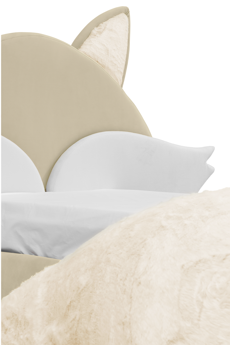 Fox Cream Kids Bed | Mattress Size: 90 x 190 cm