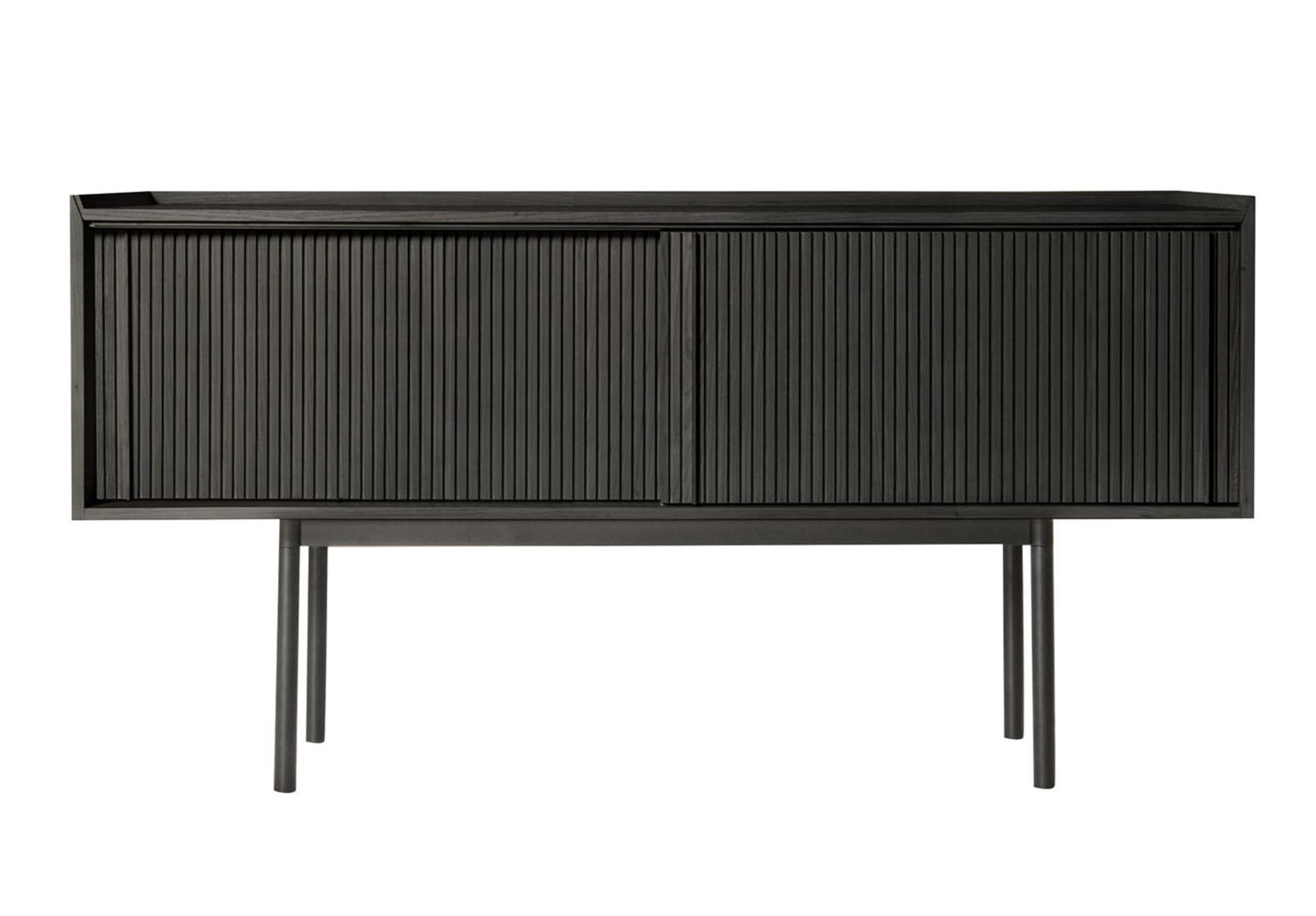 Sipario High Black Two-Doors Modern Sideboard