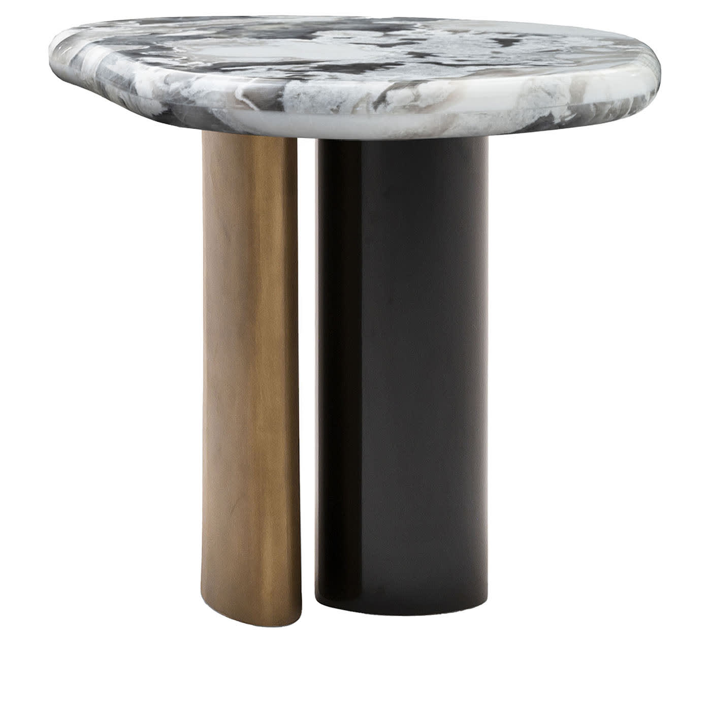 Cloud Marble Top Artisan Side Table